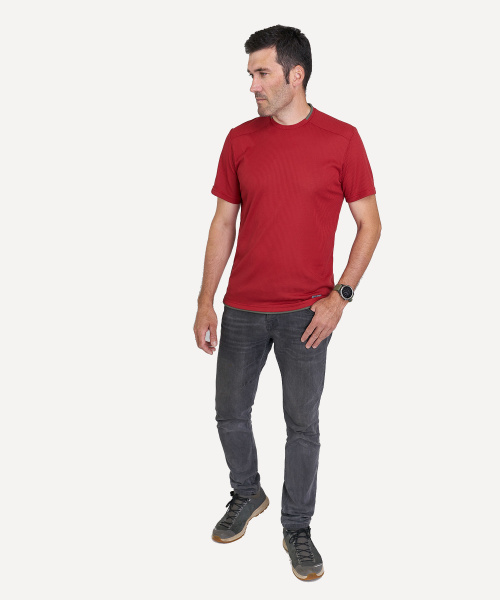 Футболка RedFox Simple T (L; т.красный / т.хаки)